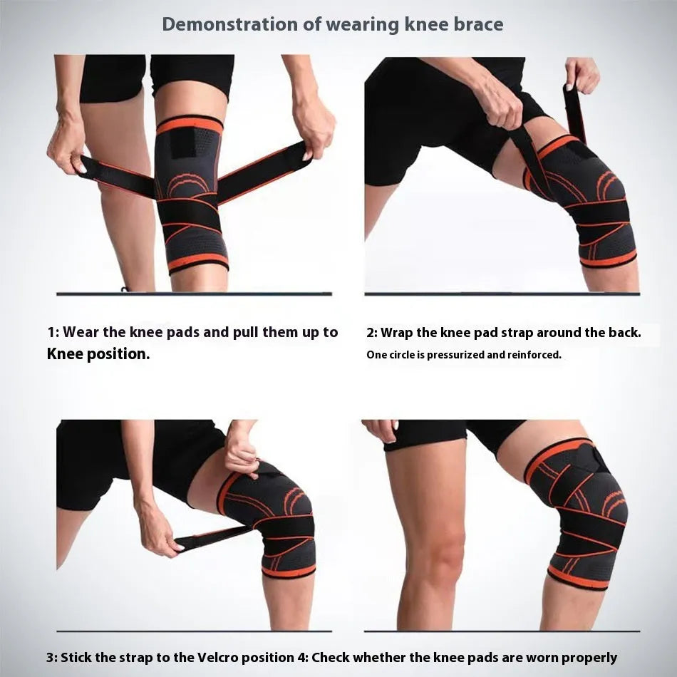 Non-slip knee pads in six colours for sports protection during fitness and running activities