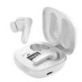 Wireless Bluetooth translation headphones in black or white with touch controls and three sized earmuffs