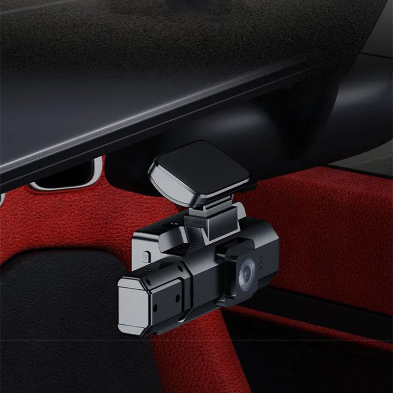 Front car driving recorder dash cam with 3.0 inch screen mounted on vehicle windscreen