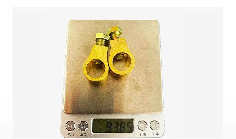 Pure copper automotive battery clamp with patented clip design