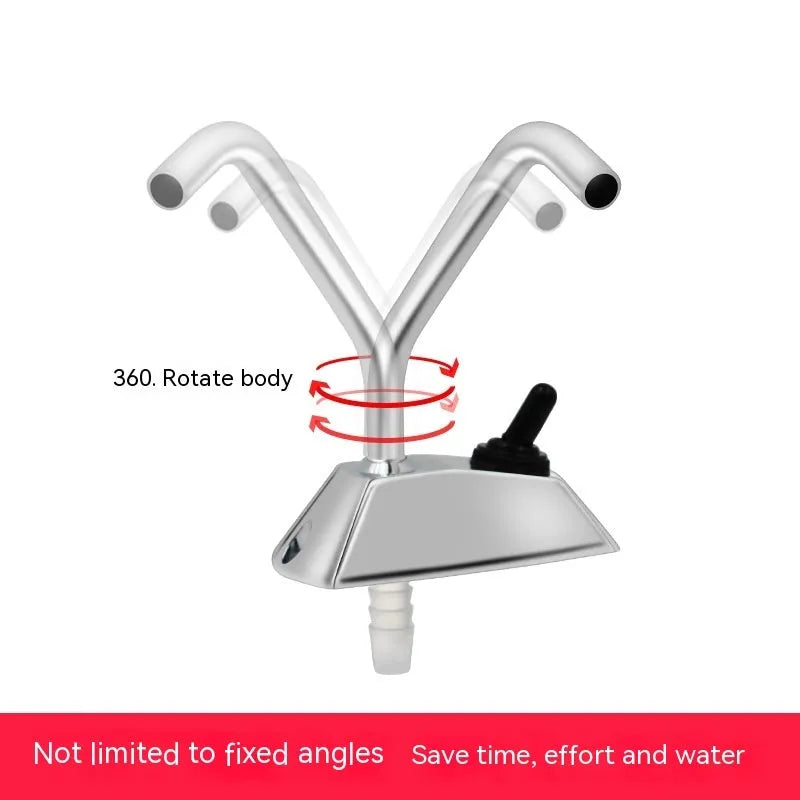 Electronic control RV faucet with 316 stainless steel construction and rotating design