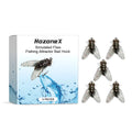 Five small 1.5cm green biomimetic insect soft baits made from TPR and silicone for fishing.