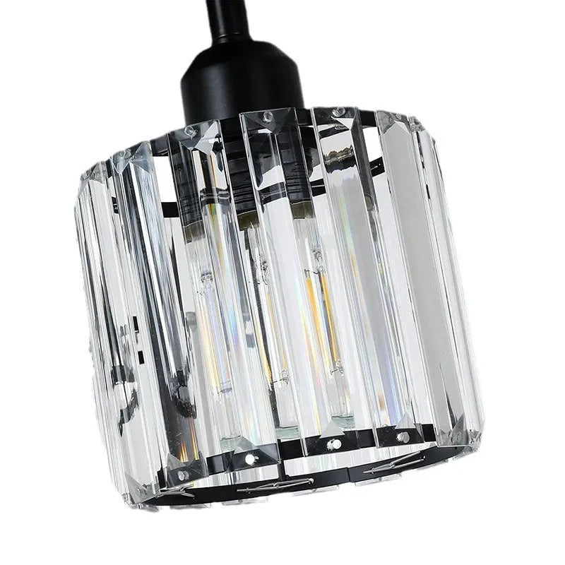 Crystal ceiling light in black, chrome or gold for corridor or entrance, E27 or E26, 220V