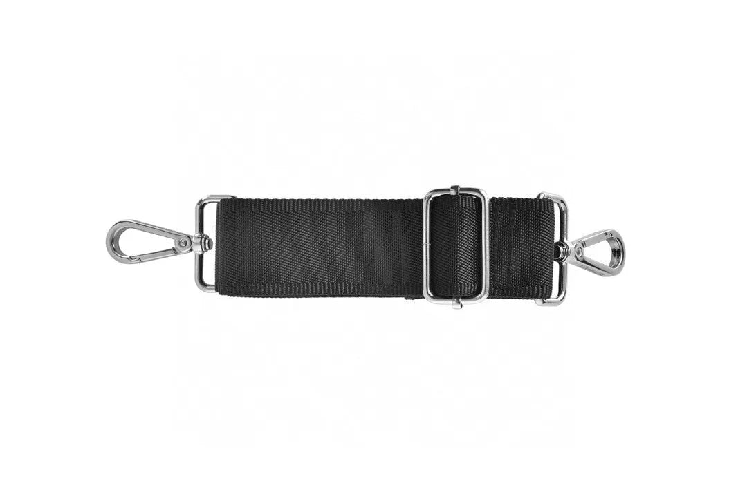Black Oxford cloth laptop handbag showing multiple pockets and a lock, suitable for a 15.6-inch device.