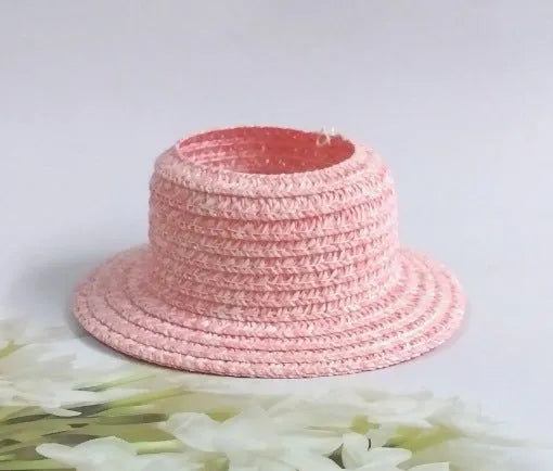 Papyrus straw hat with ear leakage coverage in seven colours, available in M and L