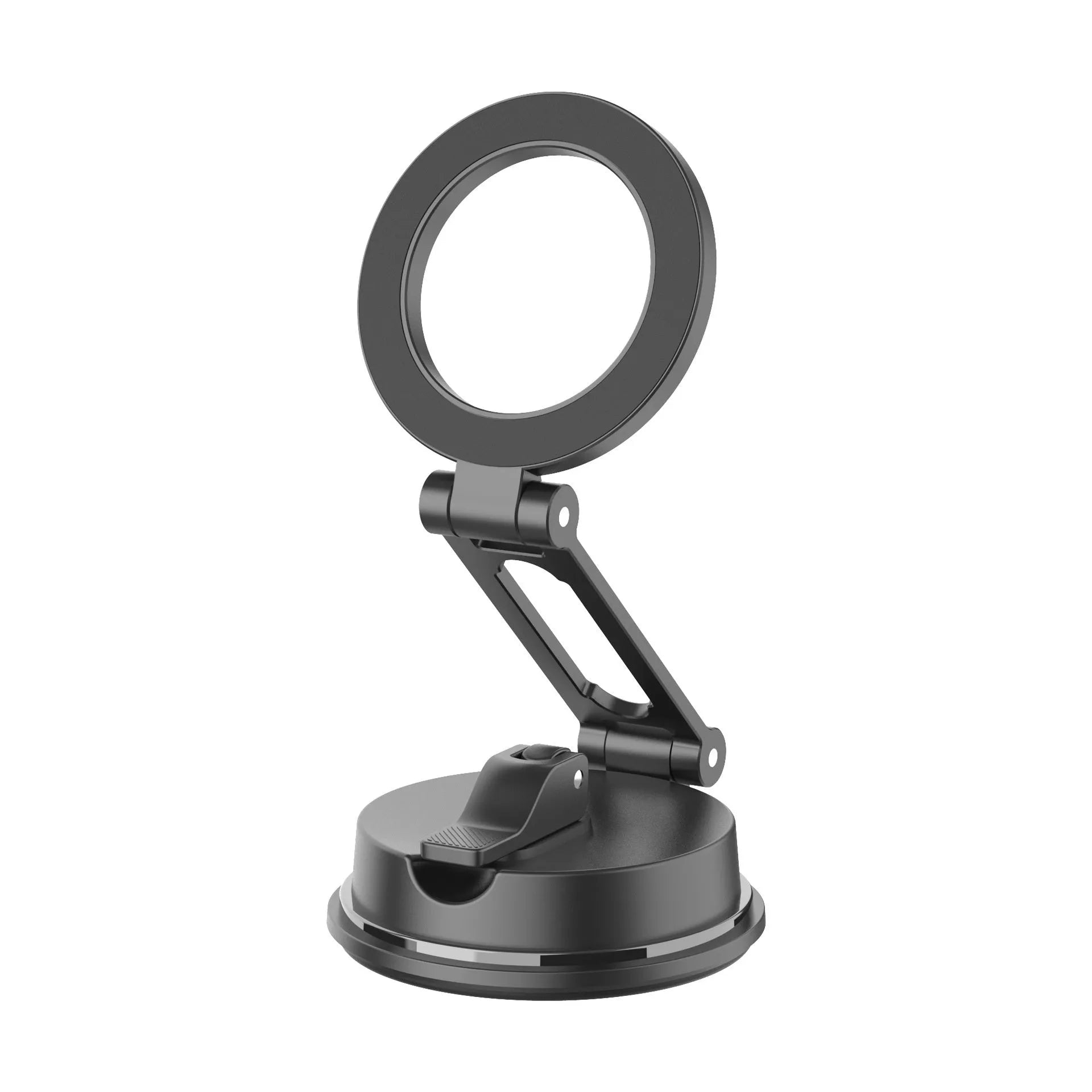 Black H154 car magnetic phone holder with suction cup mount on dashboard