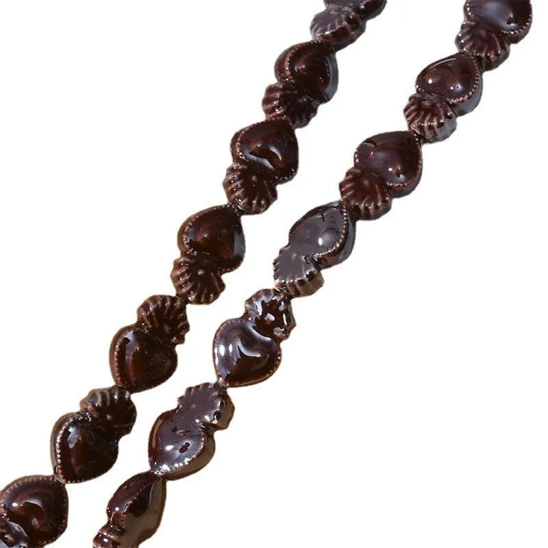 Ceramic love heart small torch beads in multiple colours for jewellery making with straight holes
