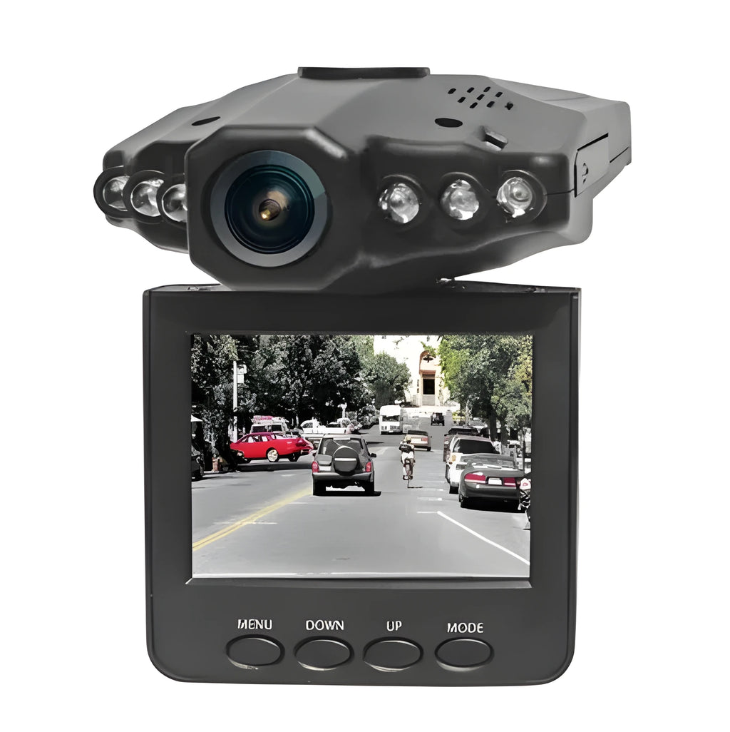 H198 car dashboard camera recorder with infrared lights and 2.4-inch screen