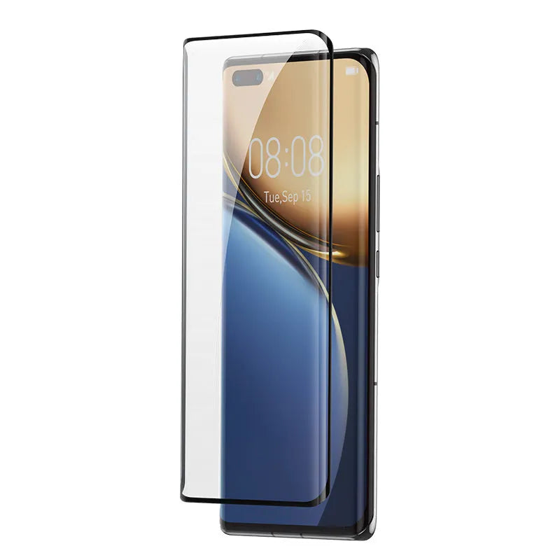 Black full screen curved tempered glass film for Honor Magic3 Pro with matte anti-peeping coating