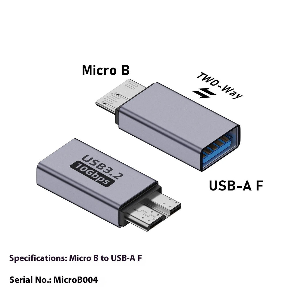 USB Micro B adapter converter showing Type-C and USB to Micro B connection options