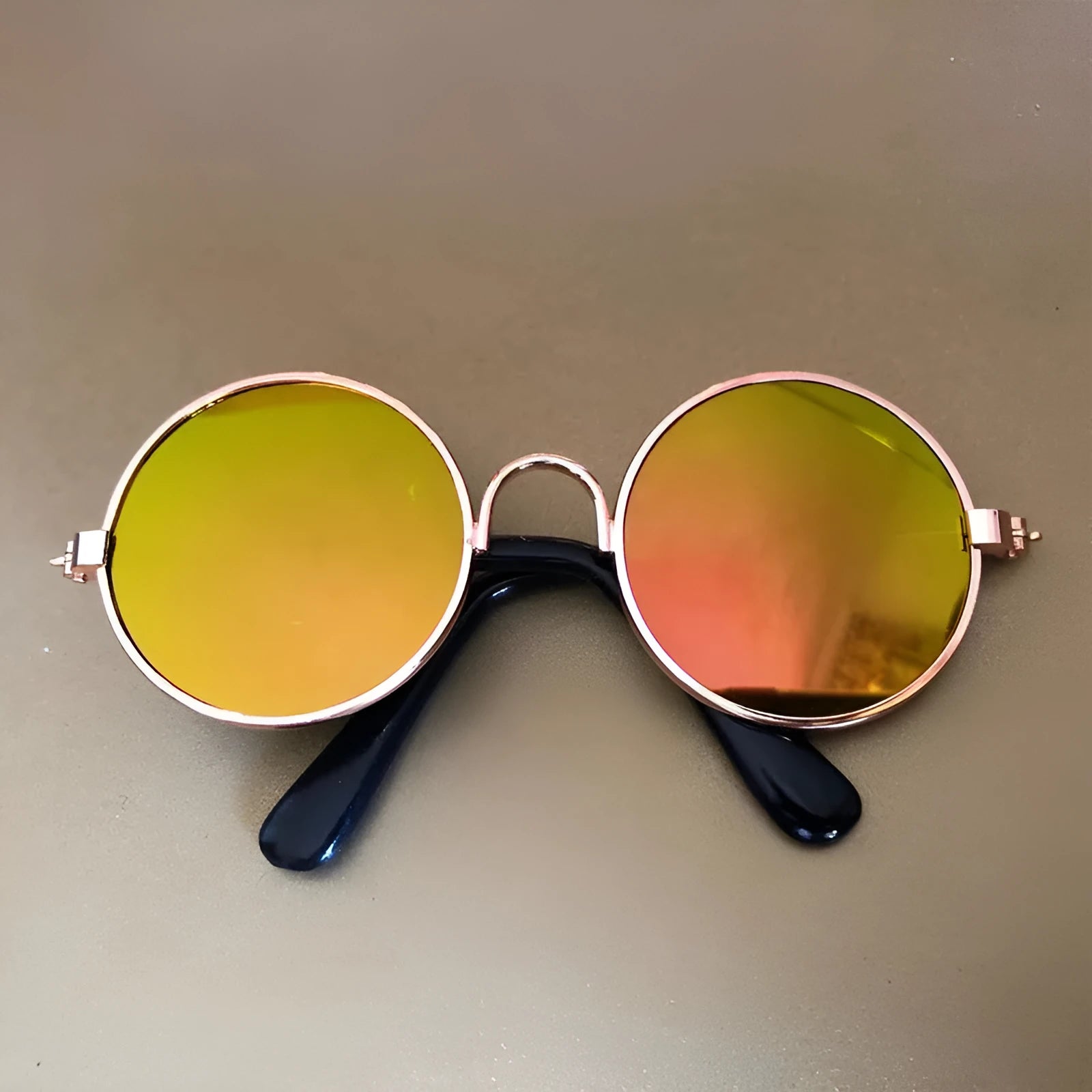 Pet dog sunglasses with lightweight CCB plastic frame, medium size 35cm, extension chain 6.5cm, multiple colour options