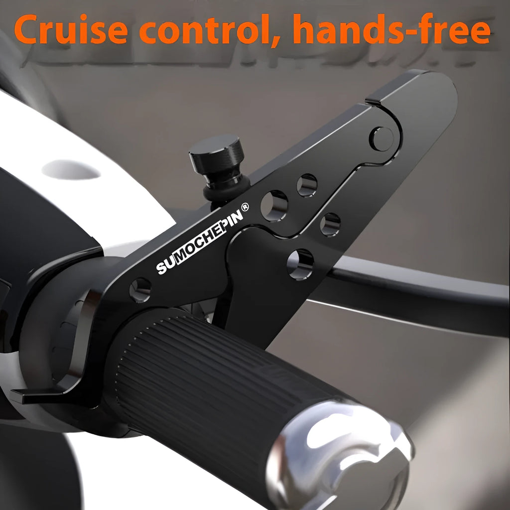Electric motorcycle cruise control throttle clip in aluminium alloy and PC with screw-fixed design