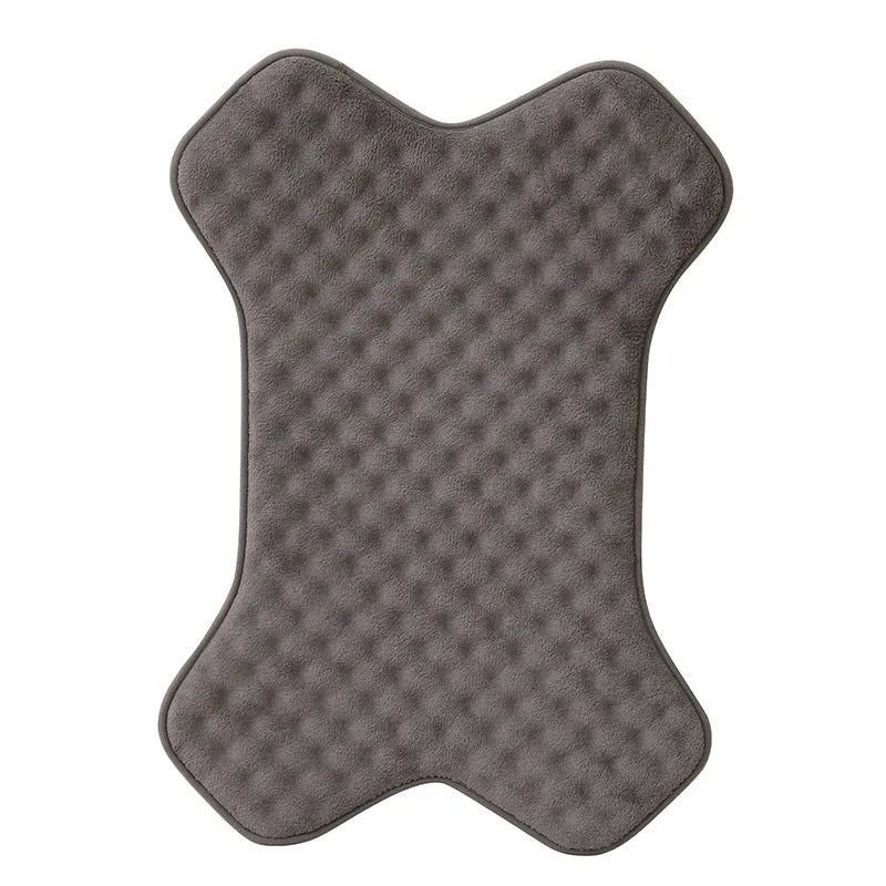 Grey anti-slip pet mat 72cm x 50cm for small and medium dogs and cats