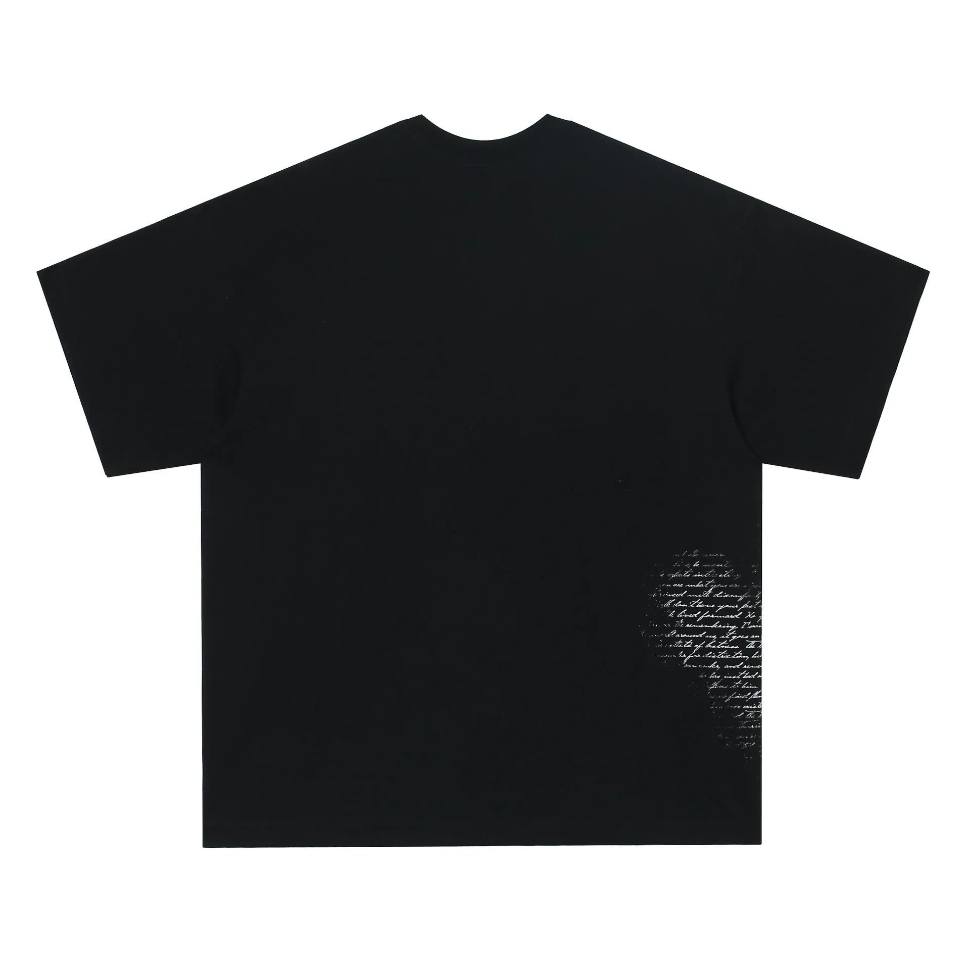 Retro hip hop gothic cotton T-shirt with letter print in black and white colours