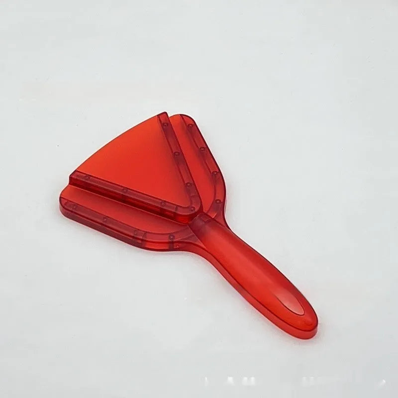 Adjustable telescopic plastic bottle opener with non-slip grip in red, clear, and grey colours.