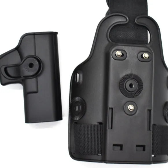 Tactical leg bag waist holster in plastic construction for outdoor sports