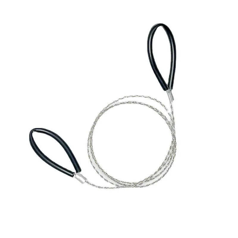 German stainless steel survival wire saw with leather case in black and red colour options.