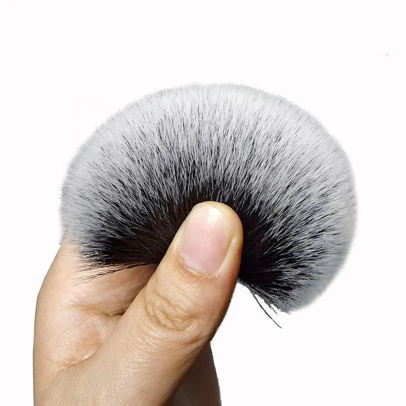Black car detailing brush with pig hair bristles for interior cleaning