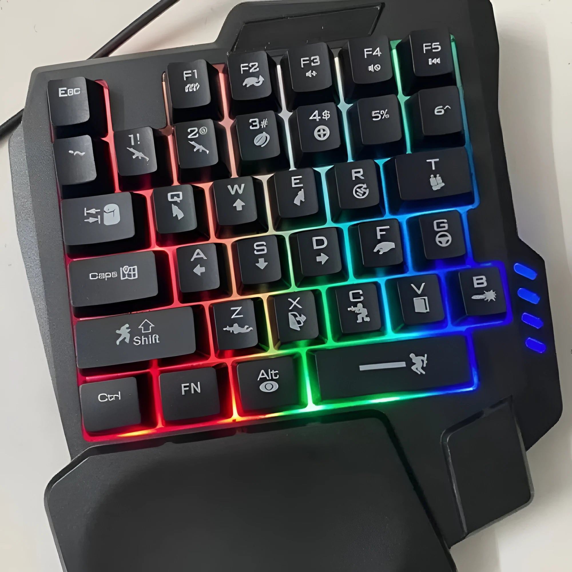 Single-handed mechanical keyboard and mouse suit for one-handed computer use