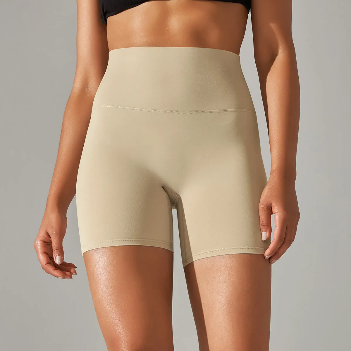 Women's high waist fitness pants with hip lift design in moisture-absorbing fabric