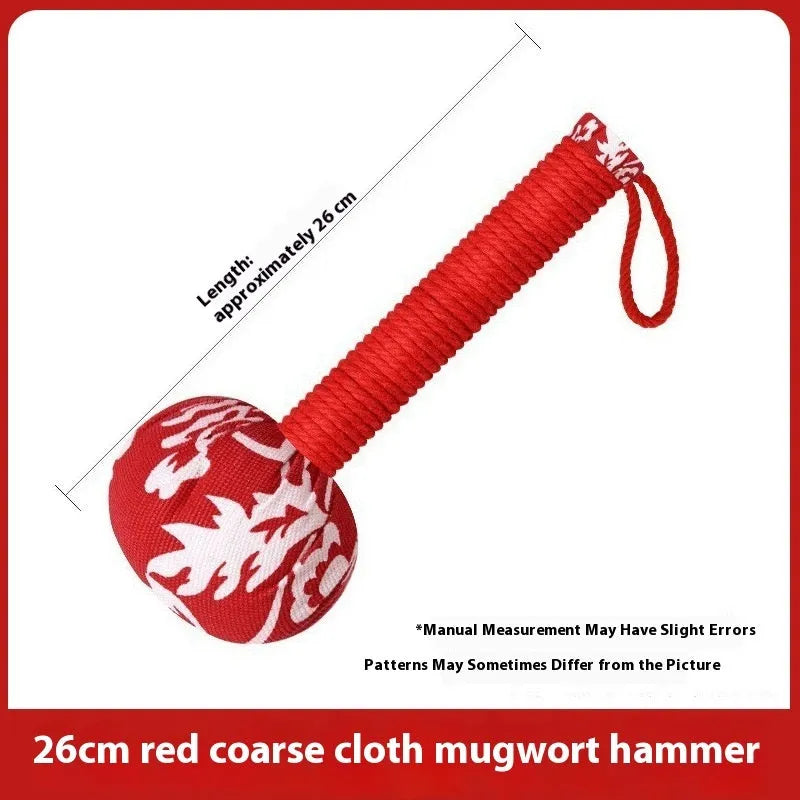 Argy wormwood massage hammer in green colour with 26cm handle length