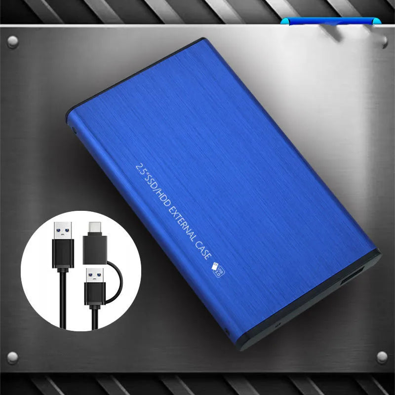 2.5 inch SATA to USB 3.0 external hard drive enclosure with aluminium alloy body in fine print black