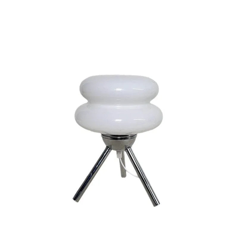 Geometric glass desk lamp in modern minimalist style with multiple colour options