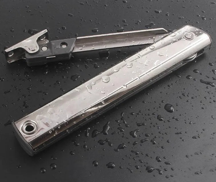Cold rolled steel flap-up door support rod for tatami cabinets in natural stainless steel colour