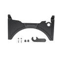 Matte black ABS plastic cockpit fairing for BMW R1250GS motorcycle, showing extended height and mounting points.