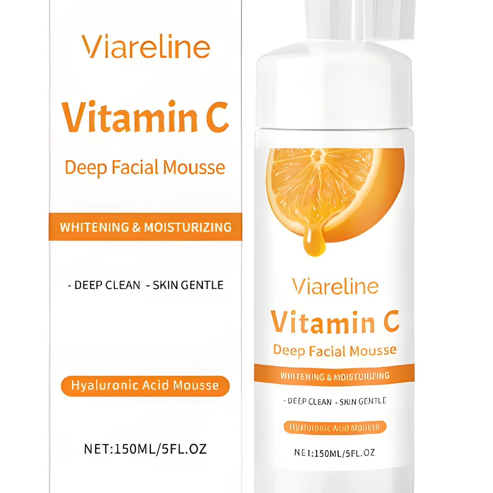 150 ml bottle of Vitamin C Brightening Cleansing Mousse with hyaluronic acid.