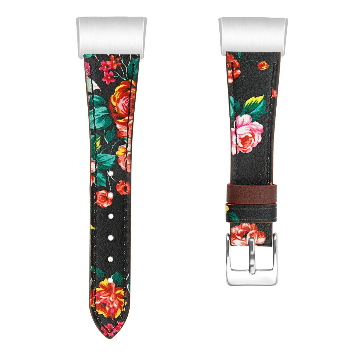 First layer cowhide watch strap for Fitbit Charge 3 and Charge 4, 18mm straight buckle, available in multiple colours and sizes