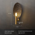 Copper warm light post-modern decorative wall lamp with ≤36V rating, single wall-mounted fitting