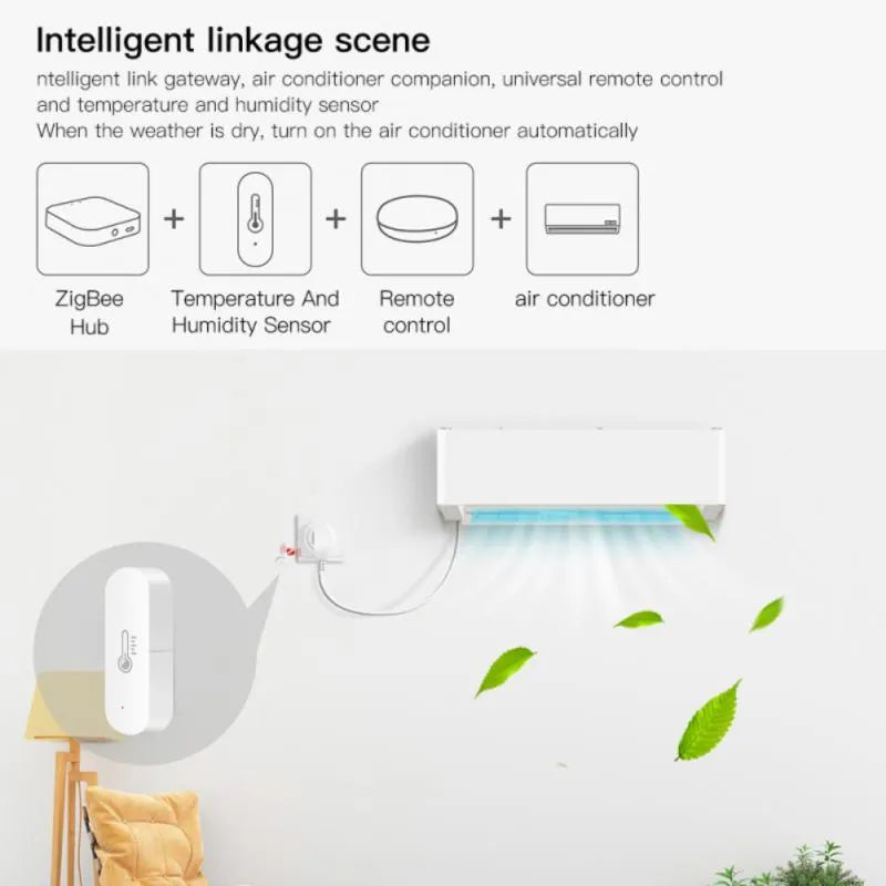 Doodle Zigbee WiFi smart hygrometer with humidity and temperature display for indoor use
