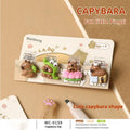 Set of 4 khaki cartoon fashion plastic barrettes, Capabala Clip Suit portable hair clips for women and girls