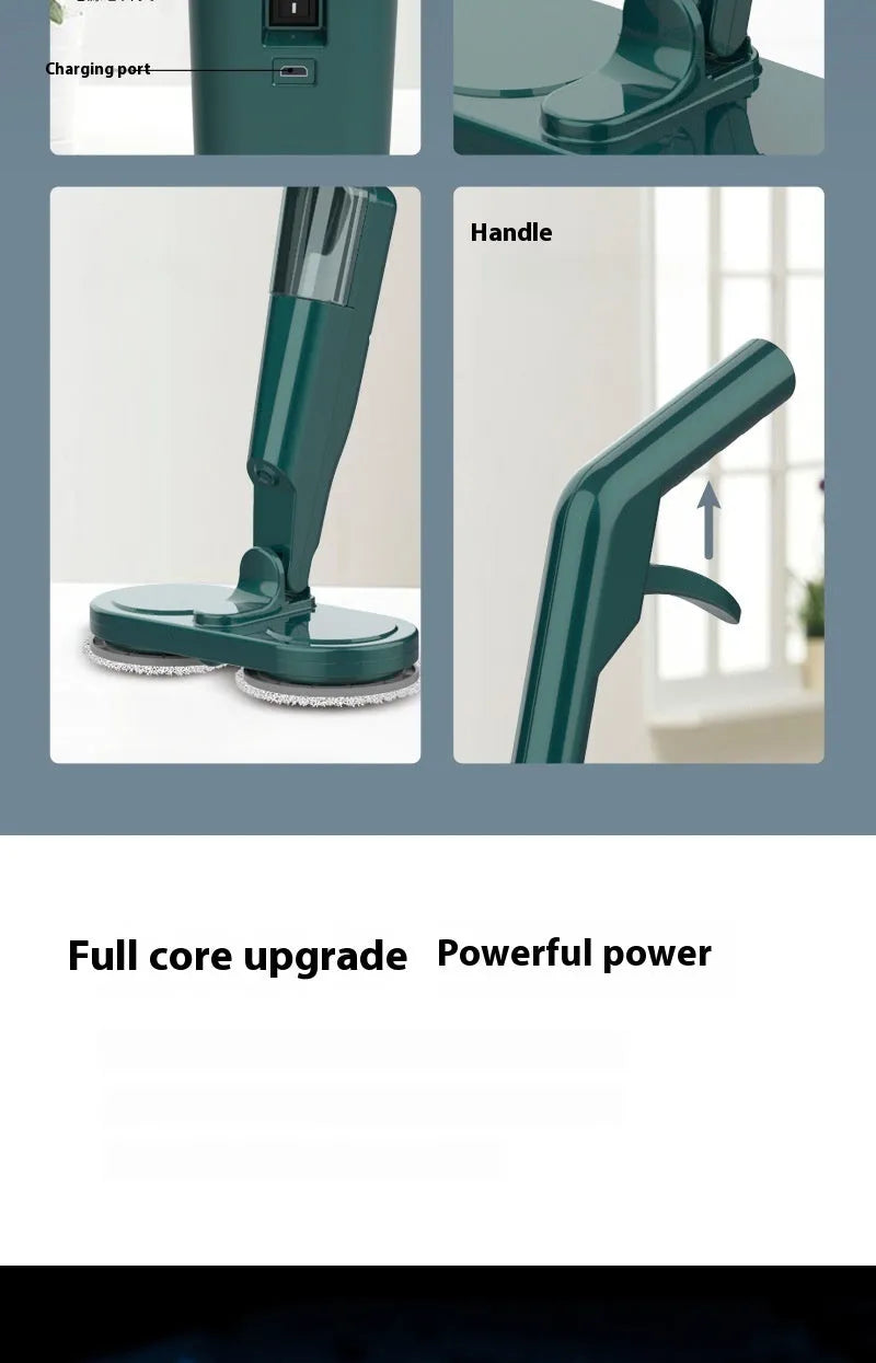 Wireless handheld sweeping and mopping all-in-one machine in S5 White or S5 Green colours