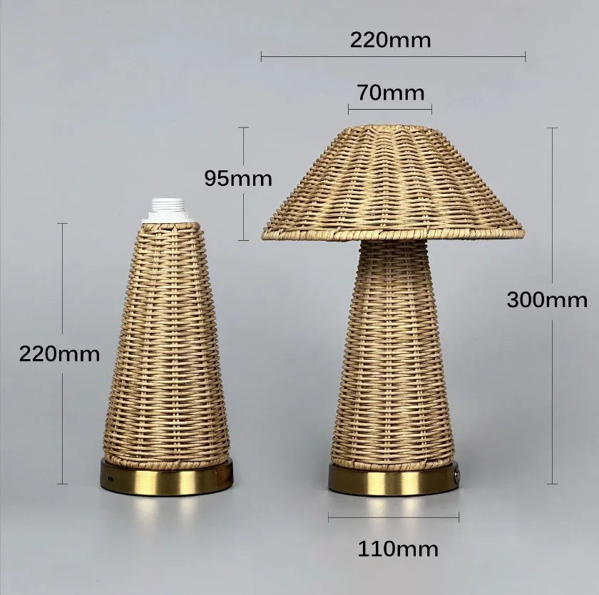 Gold alloy desk lamp with touch control and 3W LED light source on a tabletop