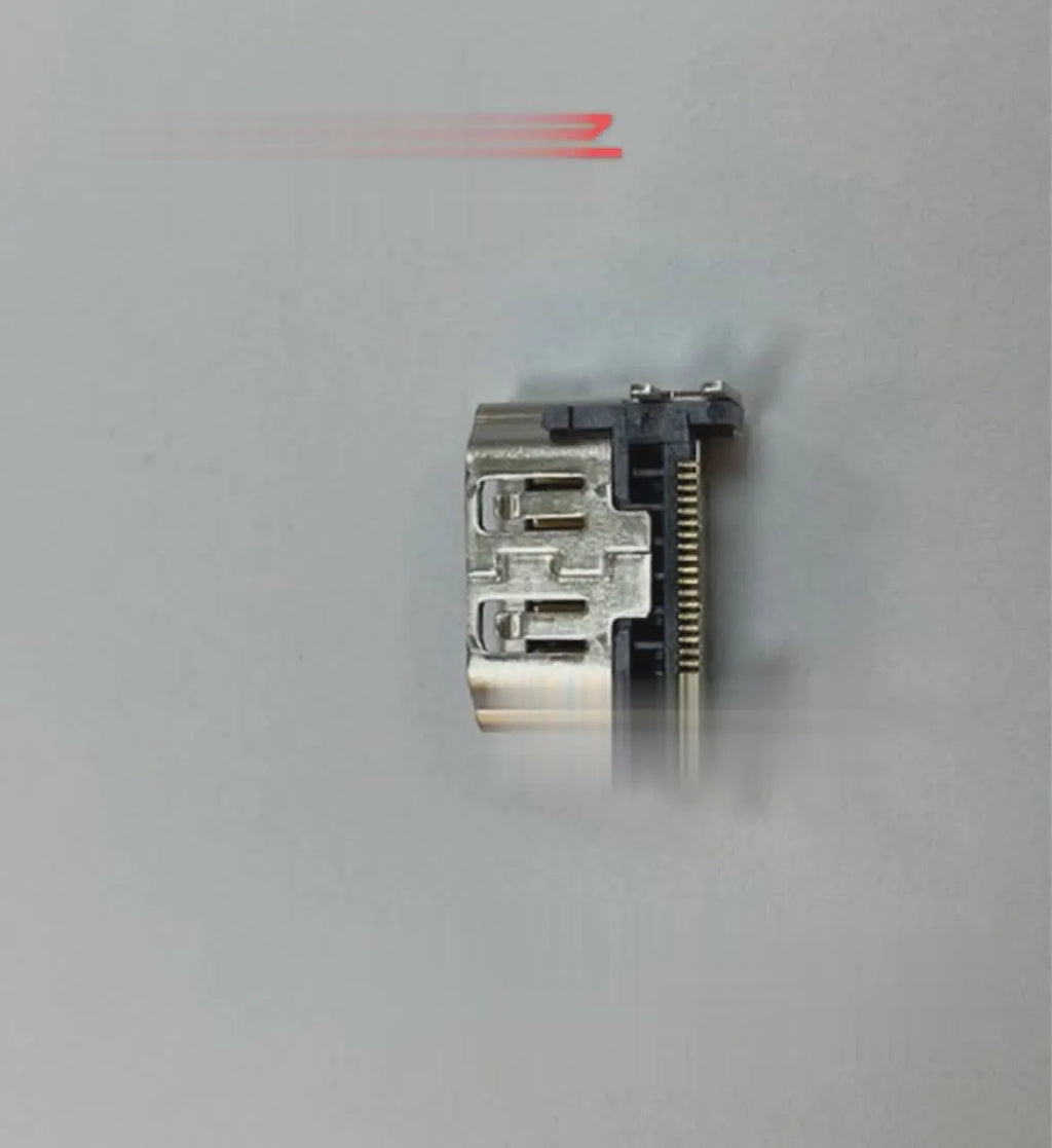 Silver HDMI host socket connector for internal hardware repair