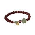 Natural Hetian Jade bracelet with zodiac design in 8mm diameter