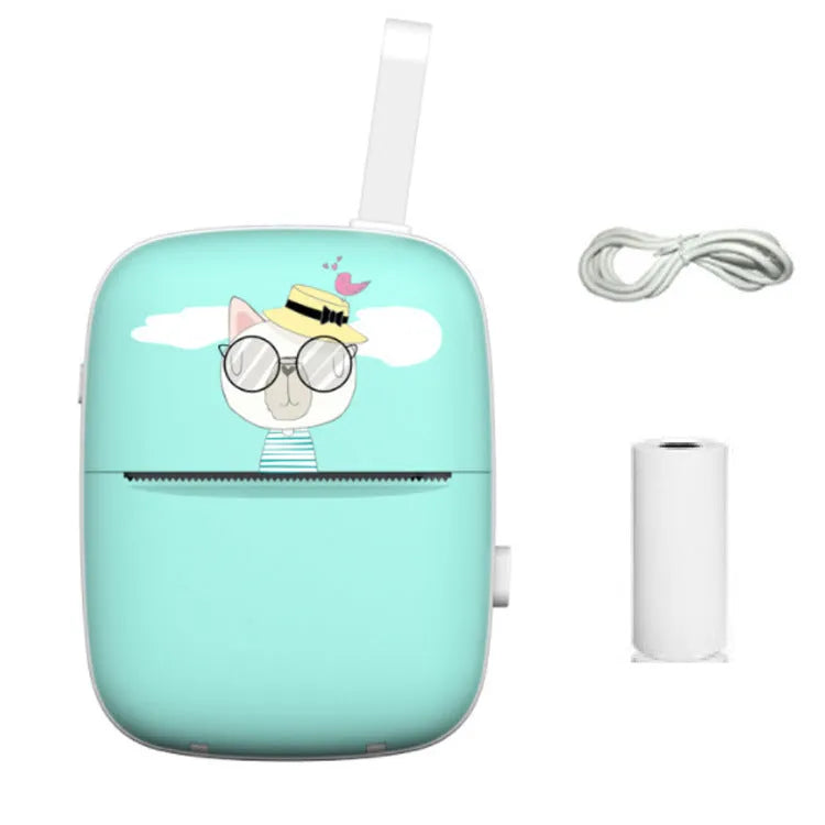 Bluetooth portable printer in blue ink wheel size 55mm width for student wrong question printing with 300DPI