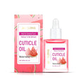 30ml bottle of watermelon nail care oil with a dropper for cuticle treatment.