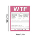 Colour printed decorative paper card with musical notes and table paper design, 13 by 10 cm.