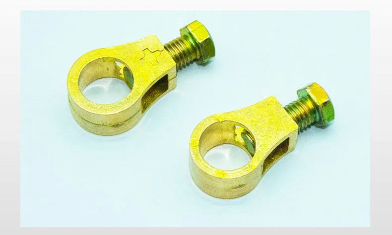 Pure copper automotive battery clamp with patented clip design