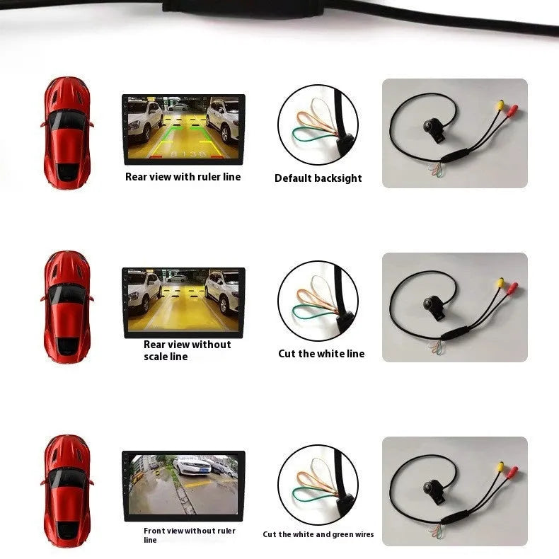 Universal metal fisheye lens for car camera with three-control line, metal shell, 600TVL resolution, South Korea screw type