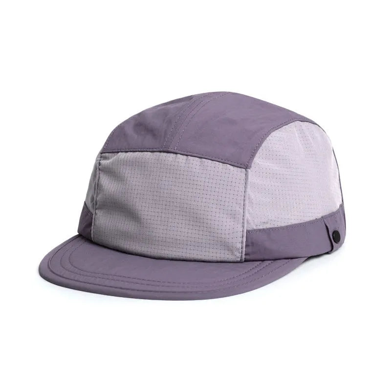 Breathable dome crown summer sun hat in army green with a soft front tongue cap for sun protection.