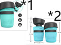 Silicone pet water bottle 520ml in blue green, 14x9cm squeeze travel cup