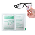 Pack of 100 individually sealed quick-drying anti-fog glasses and lens cleaning wipes