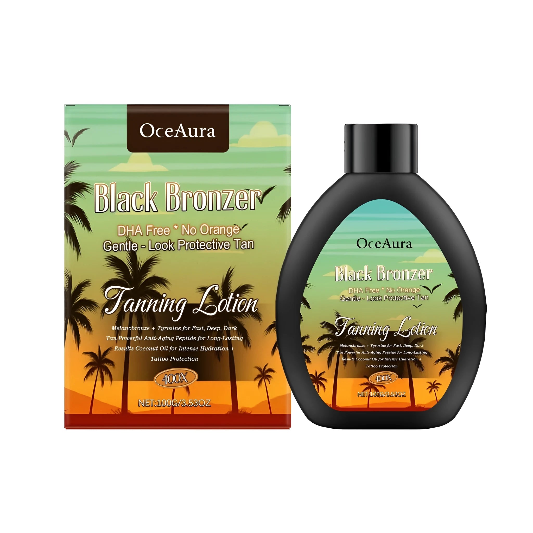 Coconut Black moisturising body lotion tube, 100g, with coconut oil and Vitex negundo extract.