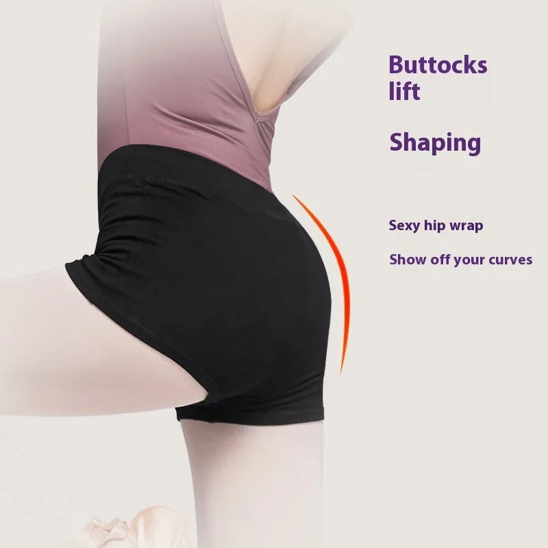 Black cotton women's dance pants for ballet practice and fitness