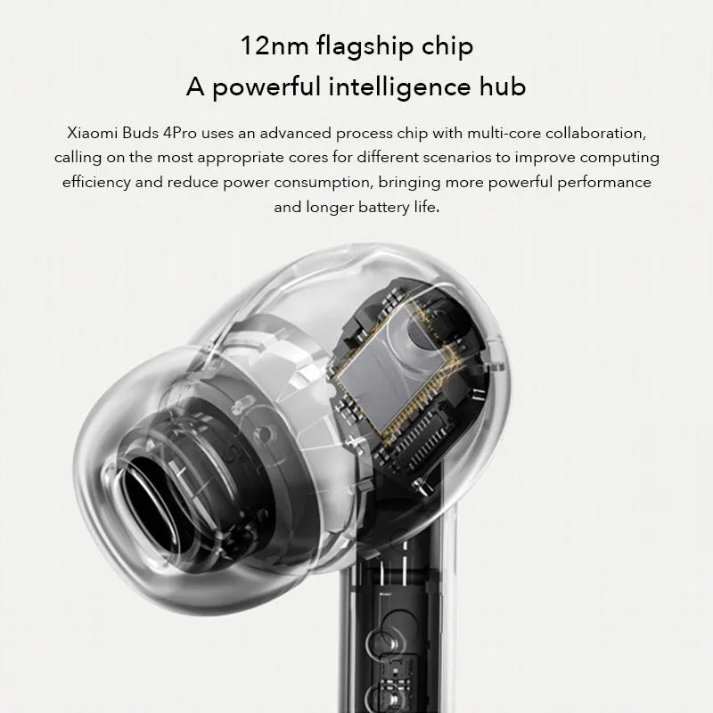 Black and gold true wireless Bluetooth earbuds with charging case, featuring active noise reduction technology.