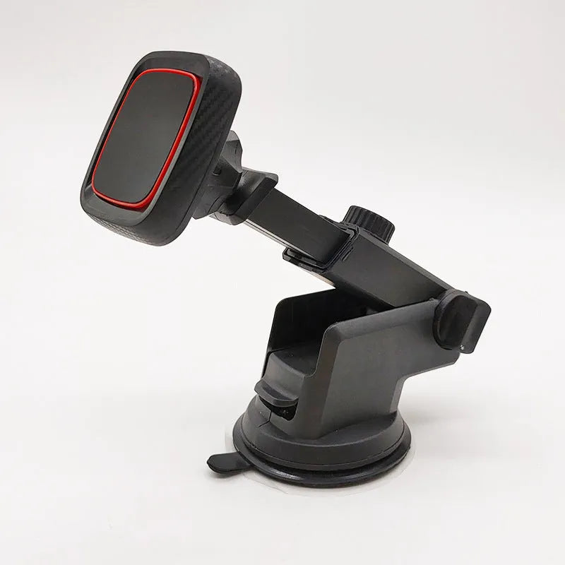 Hose black car air vent phone holder with adjustable brush arm for universal dashboard mounting.